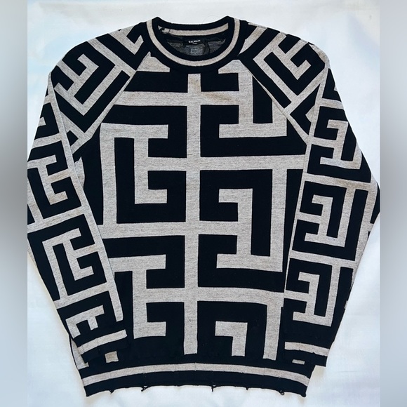 Balmain Large Monogram Sweater - Picture 3 of 8